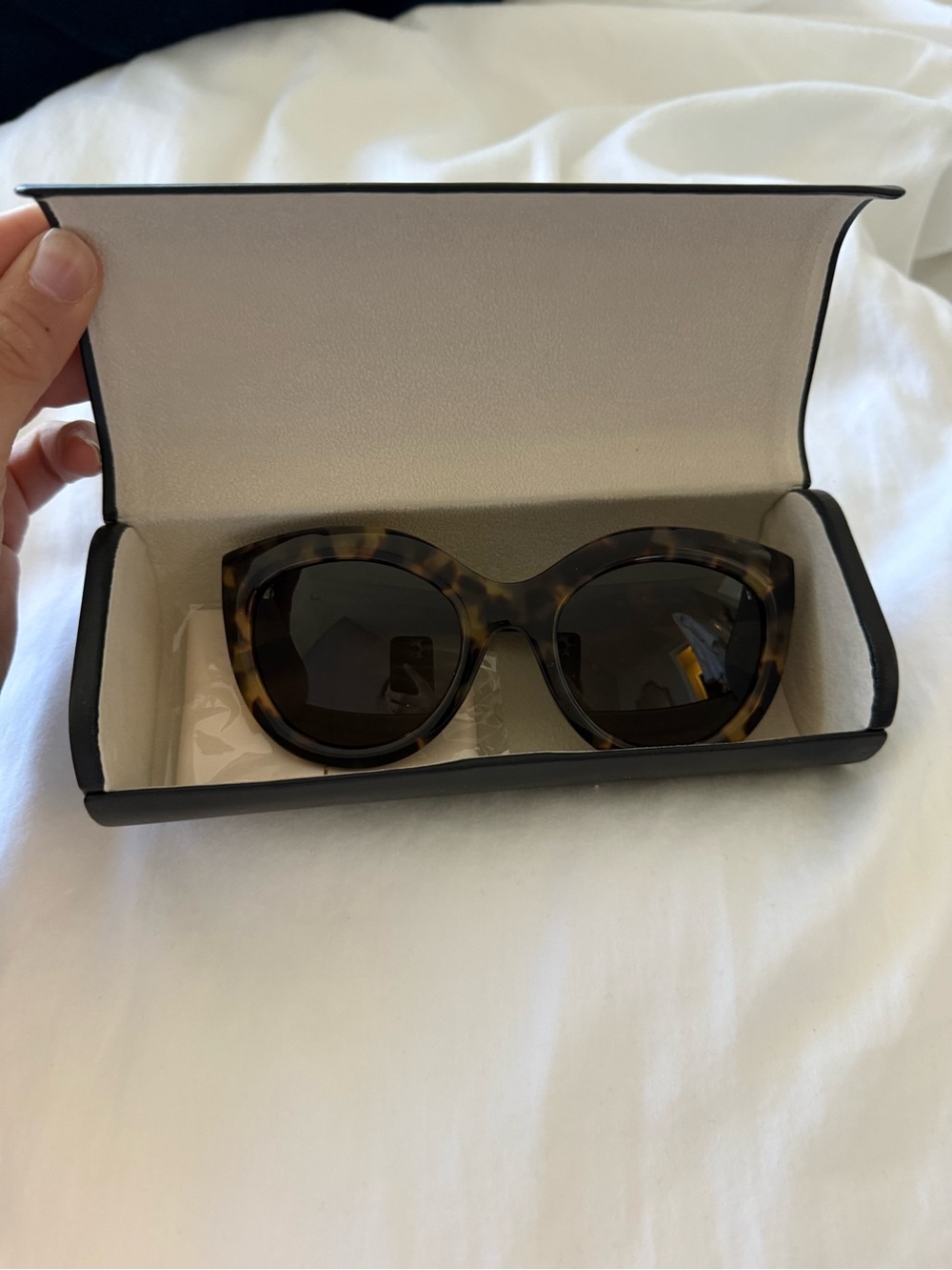 Balenciaga Tortoiseshell Cat Eye Round Sunglasses with Dark Brown Lenses